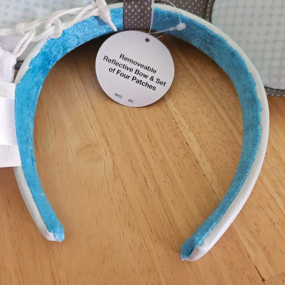 RunDisney Springtime Surprise Ear Headband with Removable Bow and Patches NWT